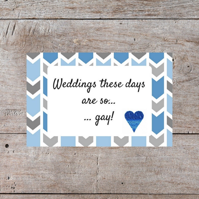 Gay Wedding Card Gay Wedding Gay Congratulations Gay | Etsy