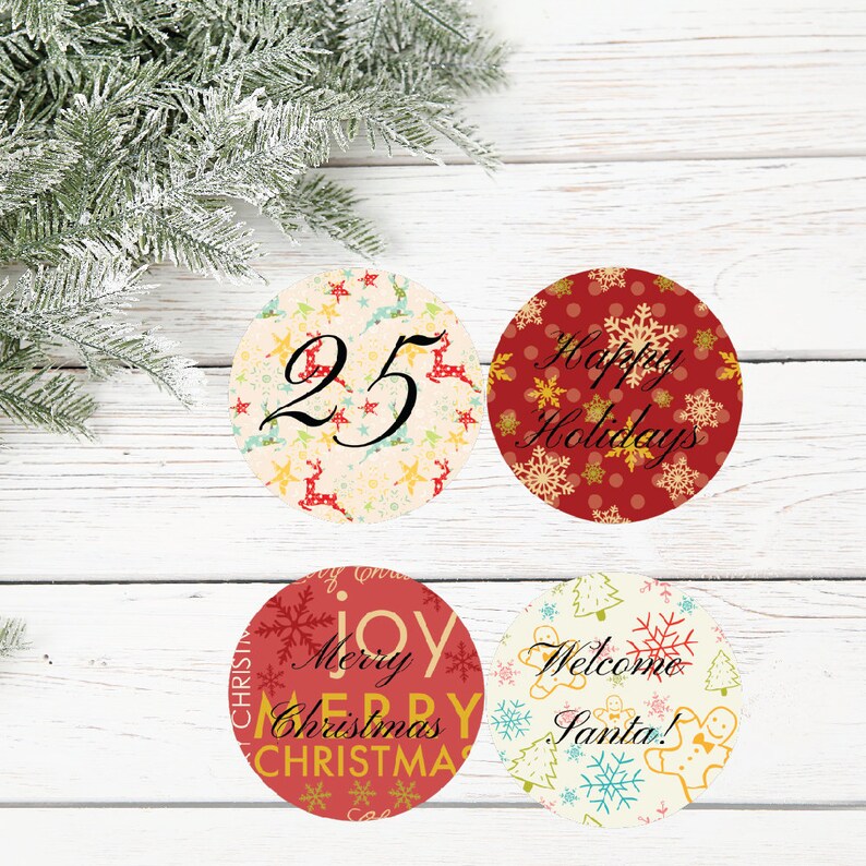 Red Printable Advent Printable Advent Calendar Countdown - Etsy