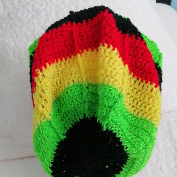 bonnet crochet  slouchy rastas bob marley dreadlocks