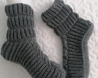 Chaussons bottines tricot d interieur