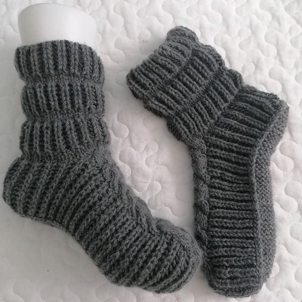 Chaussons bottines tricot d interieur