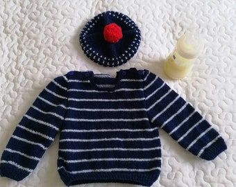 Pull Mariniere Etsy
