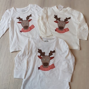 Shirt birthday Christmas deer elk reindeer sewn handmade new