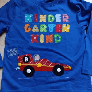 Shirt kindergarten child birthday daycare forest kindergarten sewn wish shirt formula one diy handmade
