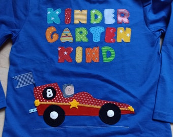 Shirt Kindergartenkind Geburtstag  Kita Waldkindergarten benäht wunschshirt Formel eins diy handmade