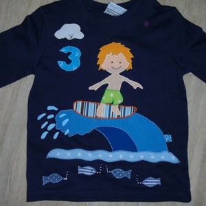Shirt verjaardag shirt surfer golven verjaardag genaaid, zomer, Maritim nieuwe DIY dawanda