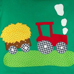 Shirt benäht Traktor Bauernhof Applikation Geburtstag Bild 2