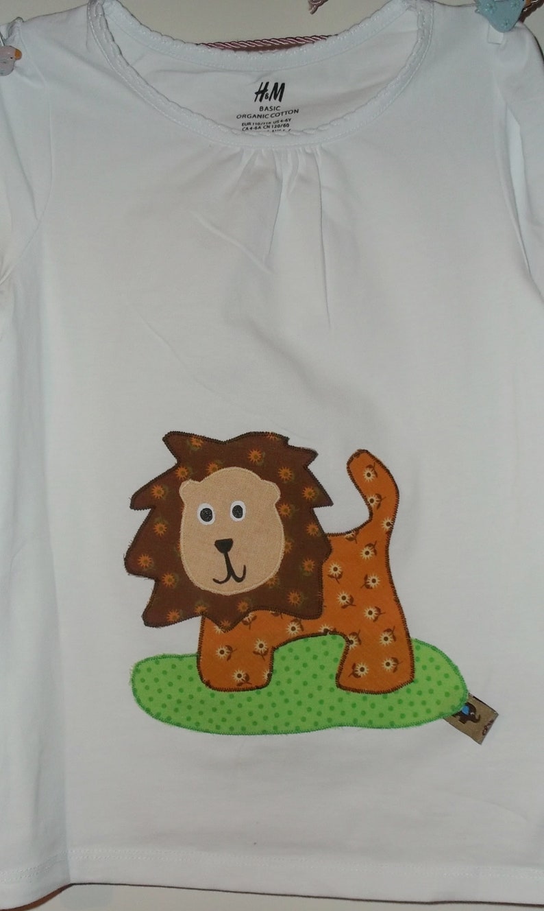 Shirt Geburtstagsshirt Löwe Zoo benäht Tiere Geburtstag Bild 4