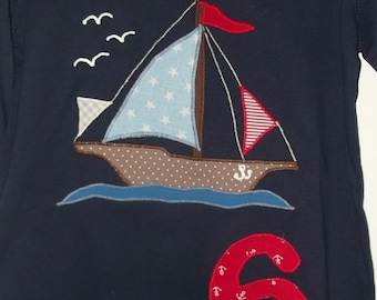 T-shirt voilier maritime anniversaire couseur bateau