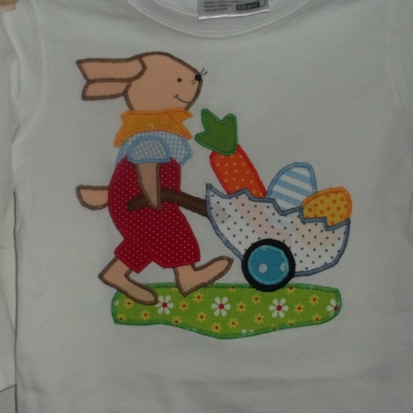 Hase Möhre Shirt Eier Ostern benäht Geburtstag dawanda diy