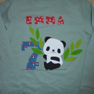 Shirt Bear Panda Koala Birthday sewn new schoolchild