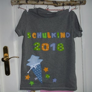 Schulkind Einschulung Shirt benäht Tüte Bild 4