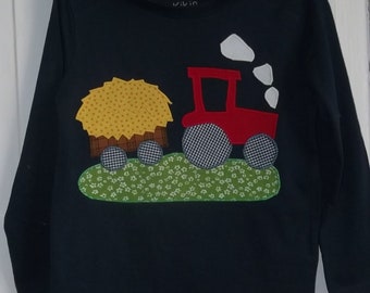 Chemise cousue tracteur ferme application d’anniversaire