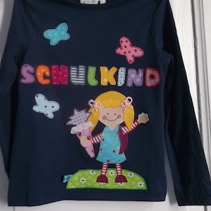Shirt Einschulung Schulkind Mädchen Tüte benäht dawanda diy handmade