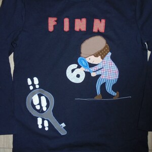 Shirt Birthday Stars Sewn Detective Crime Sewn New Desired Shirt
