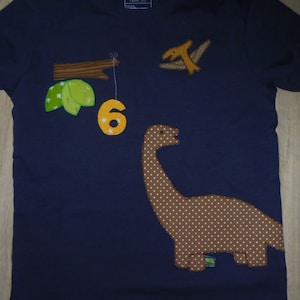 Shirt verjaardag Dino DinosaurUs Lange Hals Vliegende Dinosaurus genaaid nieuwe wens shirt