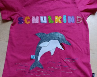 Shirt Geburtstagsshirt Hai benäht maritim Geburtstag Schulkind Delphin