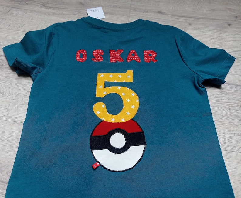 Shirt benäht Geburtstag neu Pokémon Ball bisa wunschshirt Bild 4