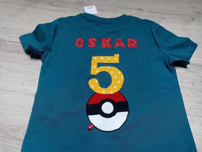 Shirt benäht Geburtstag neu Pokémon Ball bisa wunschshirt Bild 5