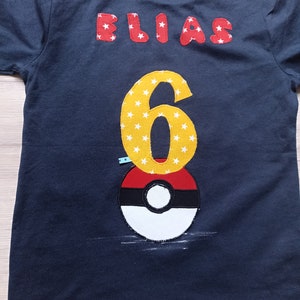 Shirt benäht Geburtstag neu Pokémon Ball bisa wunschshirt Bild 8