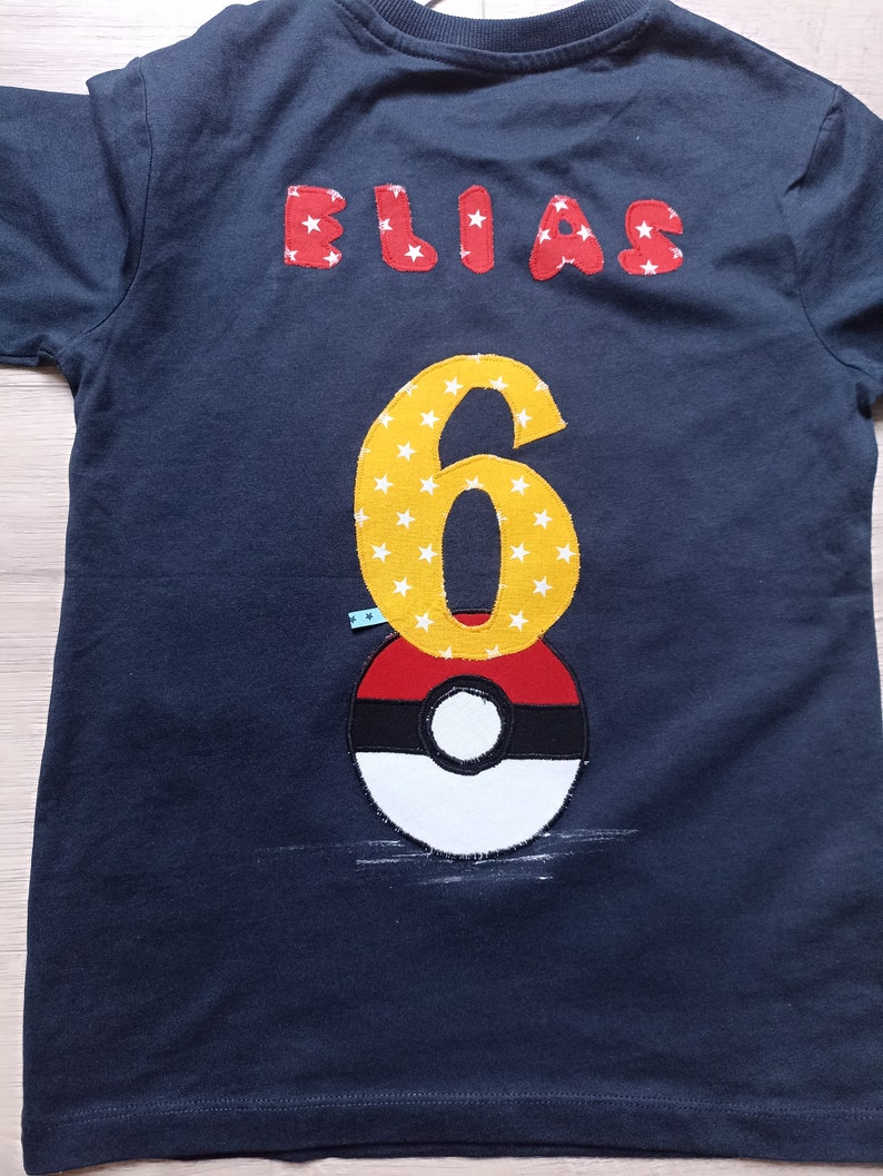 Shirt benäht Geburtstag neu Pokémon Ball bisa wunschshirt Bild 8