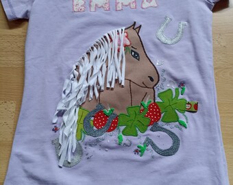 Shirt  Einschulung Schulkind Sterne benäht diy handmade Einhorn, Blumen Geburtstag Pferde Pony