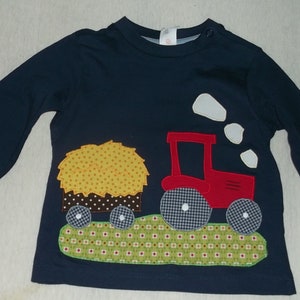 Shirt benäht Traktor Bauernhof Applikation Geburtstag Bild 1