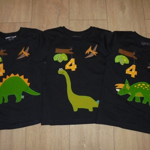Shirt Dino Dinosaur Triceratops Stego T Rex Birthday Shirt Birthday Stitched Flying Dinosaur New Wish Shirt