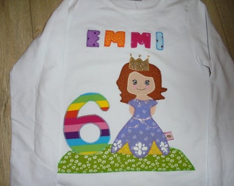 Princess shirt birthday stitched diy handmade wish shirt