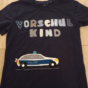 Shirt sews preschool children wish shirt diy handmade police birthday