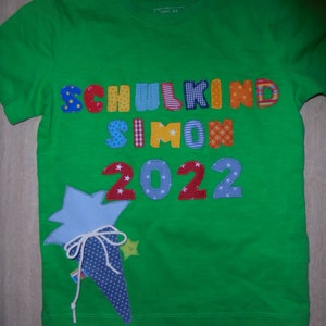 Shirt Enrollment Schoolchild Stars Sewn Sugar Cone 2023