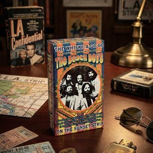 Vintage Beach Boys Whisky A Go Go Concert Box, 1971 Sunset Strip Art (Wooden Trinket Container)