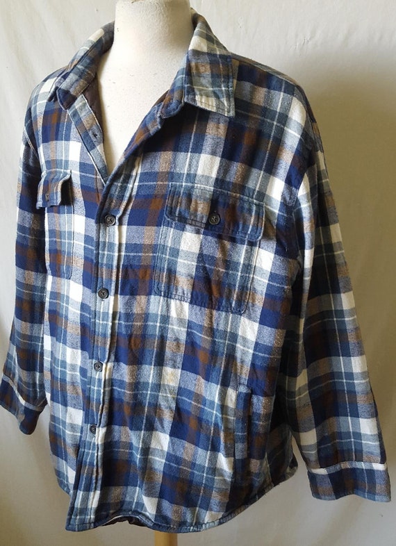 CPO Shirt Jacket 1990s St John&rsquo;s Bay VINTAGE Quilted … - Gem