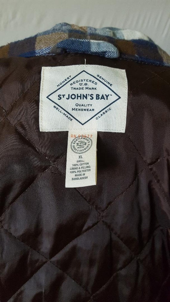 CPO Shirt Jacket 1990s St John&rsquo;s Bay VINTAGE Quilted … - Gem