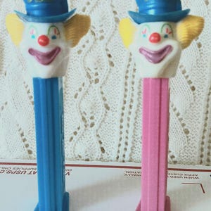 Vintage PEZ Dispensers Set of 2 Clowns  With Feet Made In Hungary