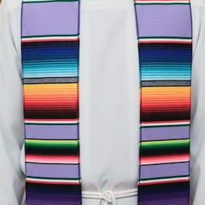 Mexican Serape Priest Stole | Colorful Liturgical Vestment | Artisan Handmade Clergy Sash