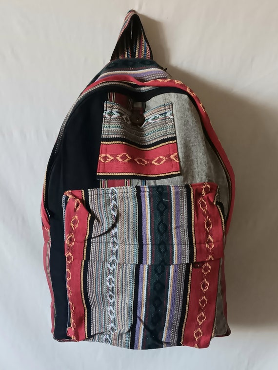 Backpack Hemp Cotton Hippie Knapsack Bohemian Tra… - image 7