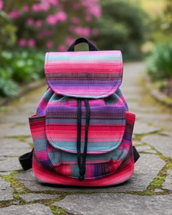 Mini Back Backpack: Handmade Guatemalan Cotton Bo… - image 1