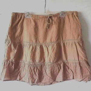 Mini Skirt Vintage 90s Cotton High Waist Summer Skirt Club Clothing One Size Lolita