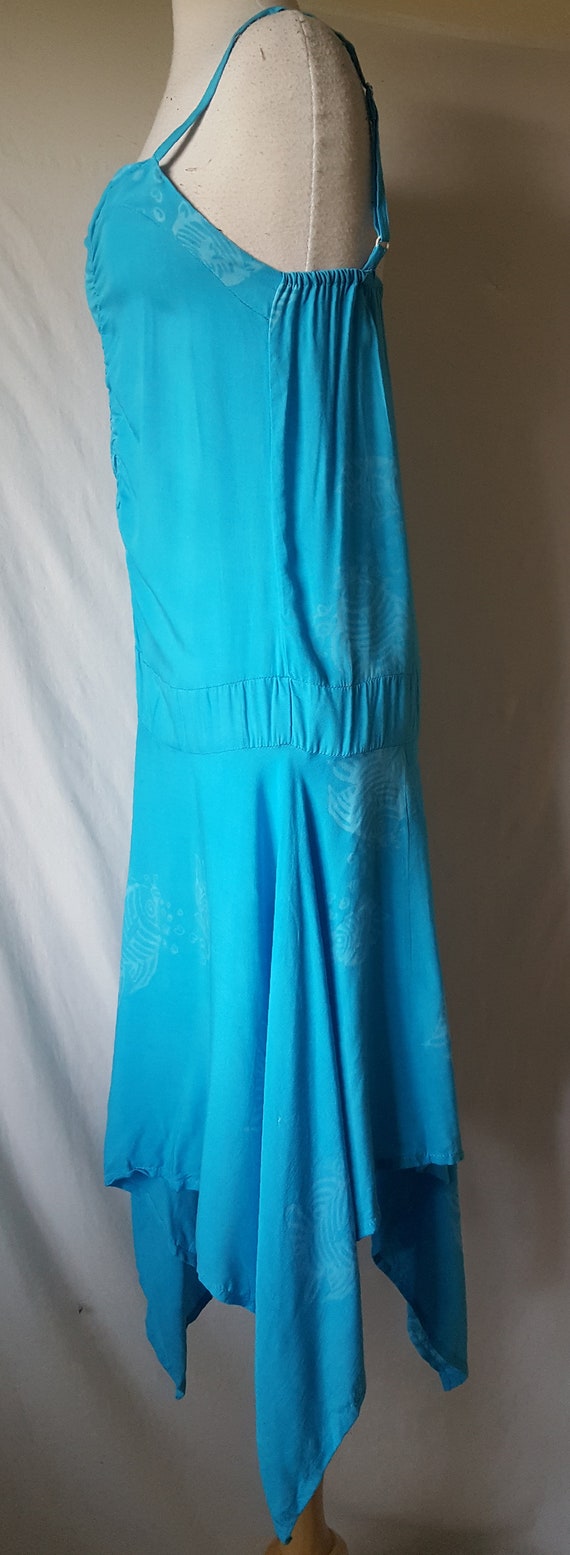 1990's Sundress Long Summer Dress Asymmetrical Ra… - image 3
