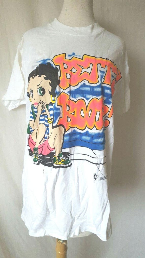 1990s Betty Boop Graphic Tee – Vintage Cartoon T-shirt, Waiting on