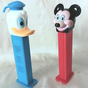 Vintage Mickey Mouse Donald Duck PEZ Dispensers Made In Hungary 90s Nostalgia
