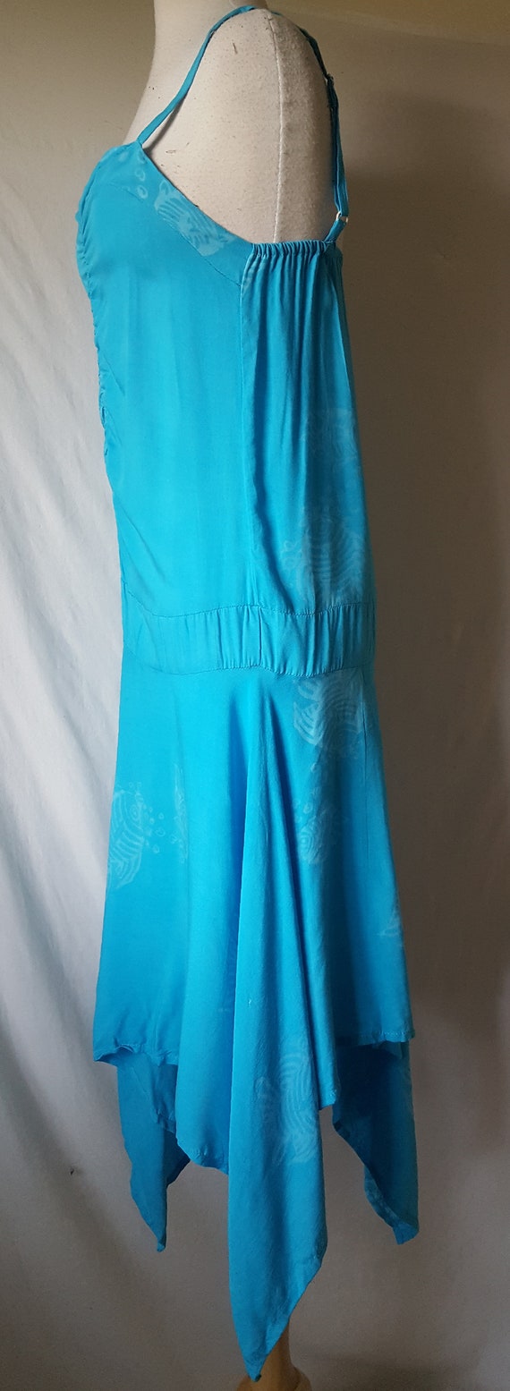 1990's Sundress Long Summer Dress Asymmetrical Ra… - image 10