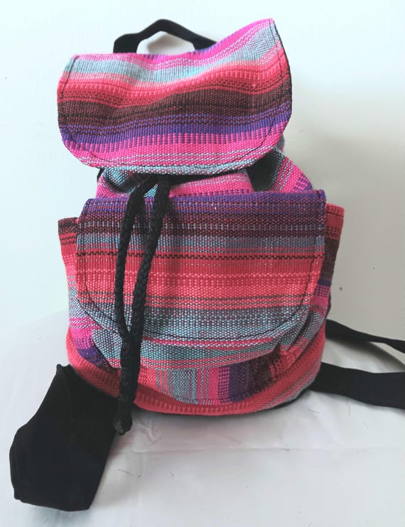 Mini Back Backpack: Handmade Guatemalan Cotton Bo… - image 2