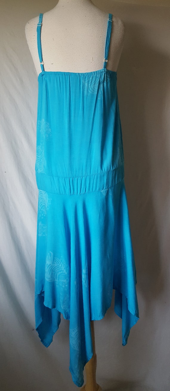 1990's Sundress Long Summer Dress Asymmetrical Ra… - image 4