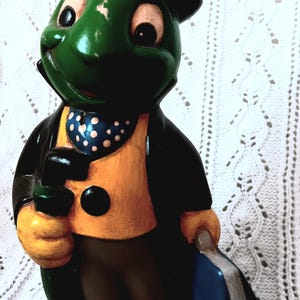 Vintage Disney Jiminy Cricket Ceramic Statue 9.5 Inches Hand-Painted 1970s RARE