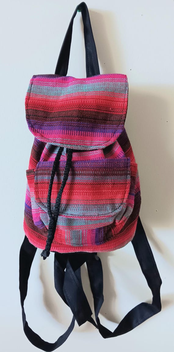 Mini Back Backpack: Handmade Guatemalan Cotton Bo… - image 9