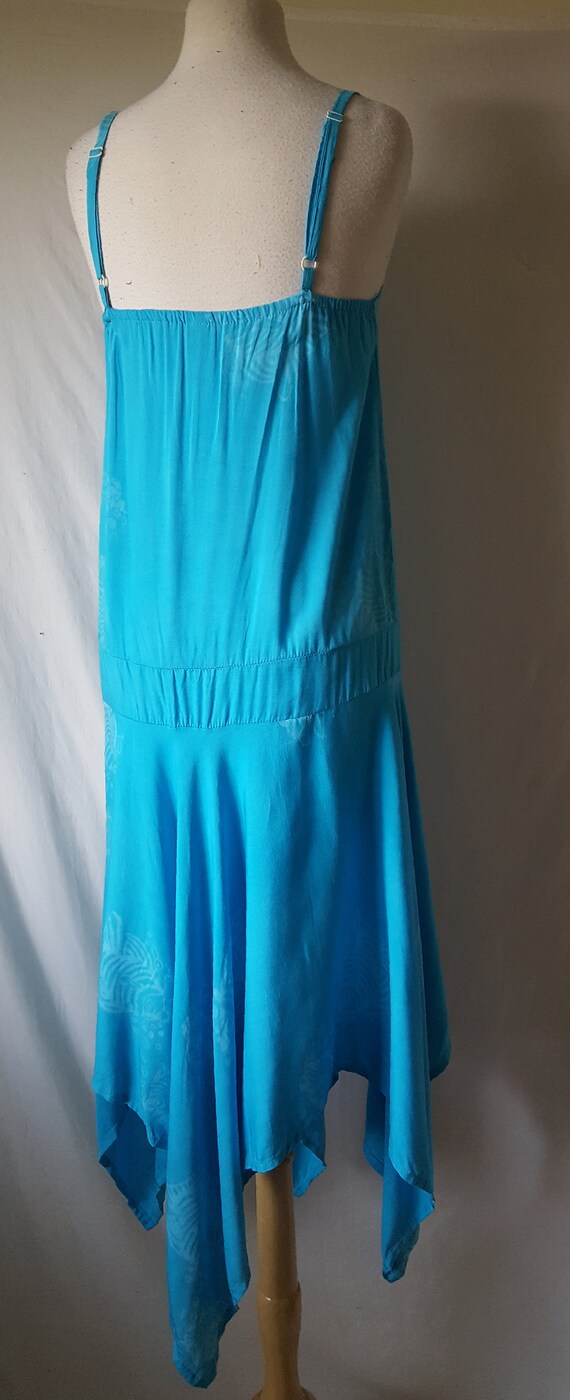 1990's Sundress Long Summer Dress Asymmetrical Ra… - image 5