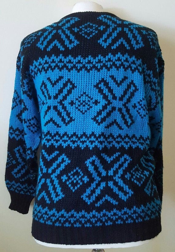 80s Sweater Knit Nordic Design Winter Wear 1980s … - image 2