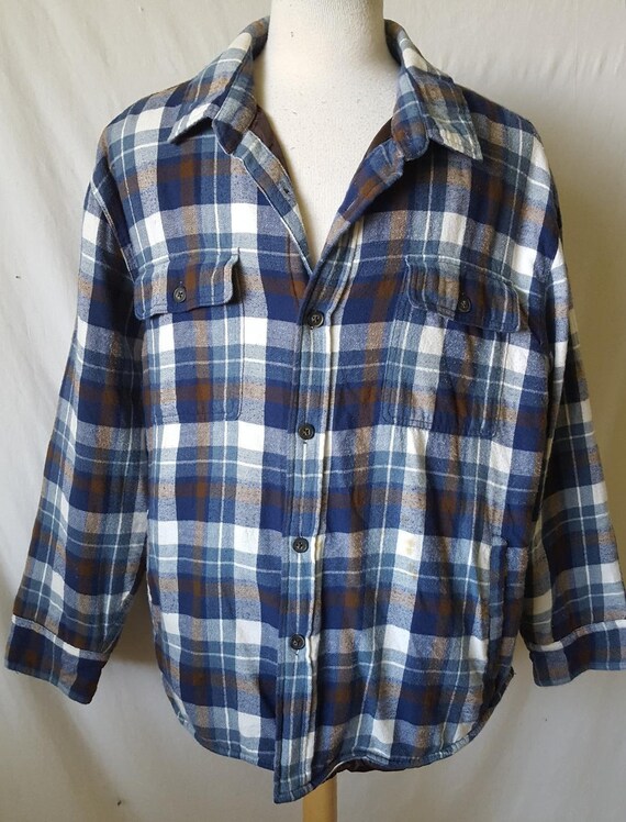 CPO Shirt Jacket 1990s St John's Bay VINTAGE Quilted … - Gem